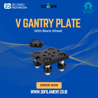 OpenBuild V Gantry Plate with Black Wheel
